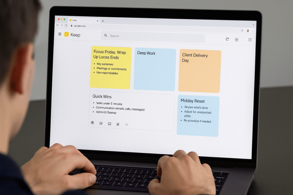 Google Keep productivity tutorial